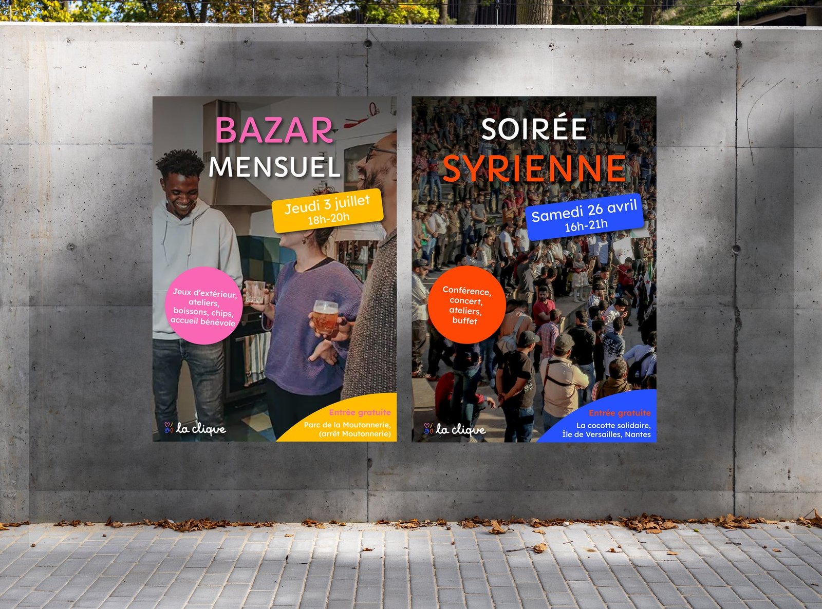 Affiches La Clique en situation